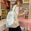 Schoolbag Japanese plaid bow backpack women's sweet girl schoolbag 1011 new large-capacity versatile campus backpack