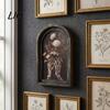 Hanging Halloween Decorations Arched Wooden Wall Decor, Ghost Cat Ornament, Distressed Gothic Decor Tabletop Plaque, Spooky Home Ornament for Entryway