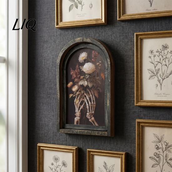 Hanging Halloween Decorations Arched Wooden Wall Decor, Ghost Cat Ornament, Distressed Gothic Decor Tabletop Plaque, Spooky Home Ornament for Entryway
