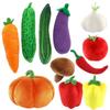 Fruit And Vegetable Plush Toys Realistic Garlic Strawberries Watermelons Baby Dolls Stuffed Cushions Decorative Items Gifts