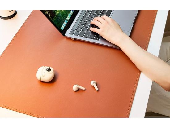 Großes einfarbiges Leder-Mauspad - Esports & Büro-Schreibtischmatte für Laptop und Tastatur