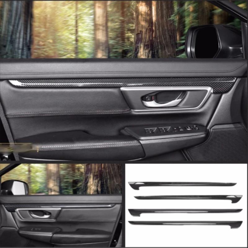 For Honda CRV CR-V C-RV 2017- ABS Carbonfiber Armrest  Window Swtich Cover Gear Shift Panle Air Outlet Steering Wheel Cover