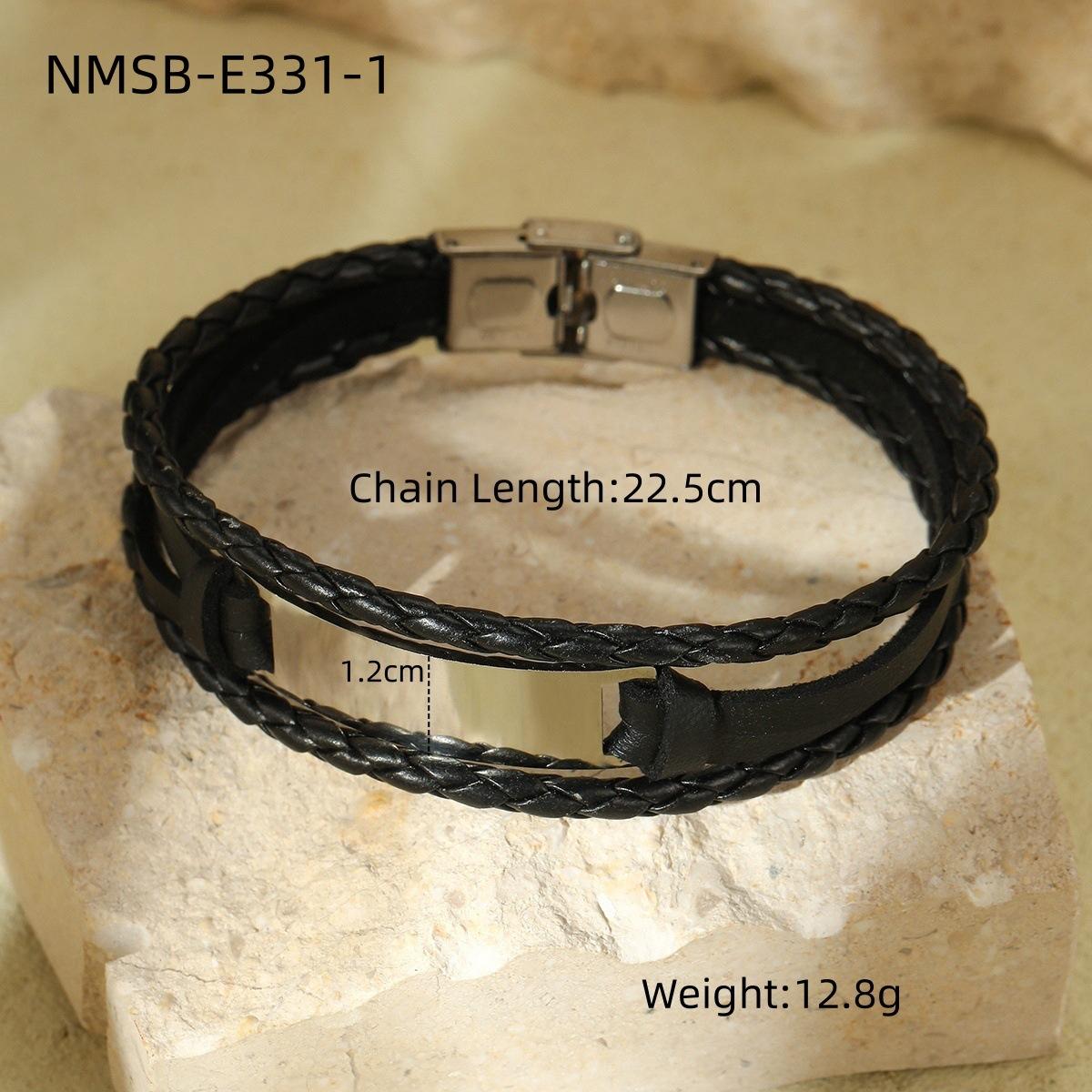 GEMCHIC Women s Fashion Braided Leather and Stainless Steel Bracelet with Magnetic Clasp