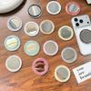 Round Mirror Magnetic Suction Mobile Phone Airbag Bracket Base Portable Makeup Mirror Simple Mirror Sticker Refrigerator Sticker Makeup Mirror