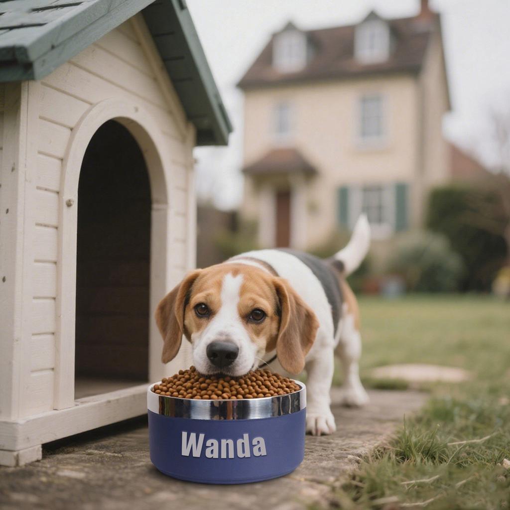 Personalized Custom Pet Non-slip Stainless Steel Bowl