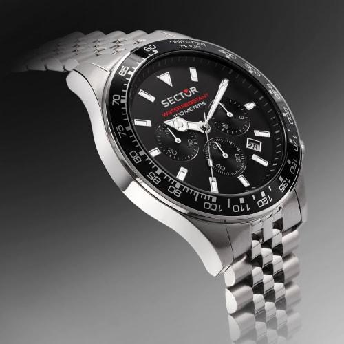 Montre Chronographe à Quartz pour Homme Sector 230 Collection sous Licence Officielle 43 mm Acier Inoxydable R3273661033 [Garantie 3 Ans]