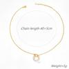 Sleeping Garden French Pearl Circle Necklace Commuter Versatile Titanium Steel Necklace Does Not Fade Summer