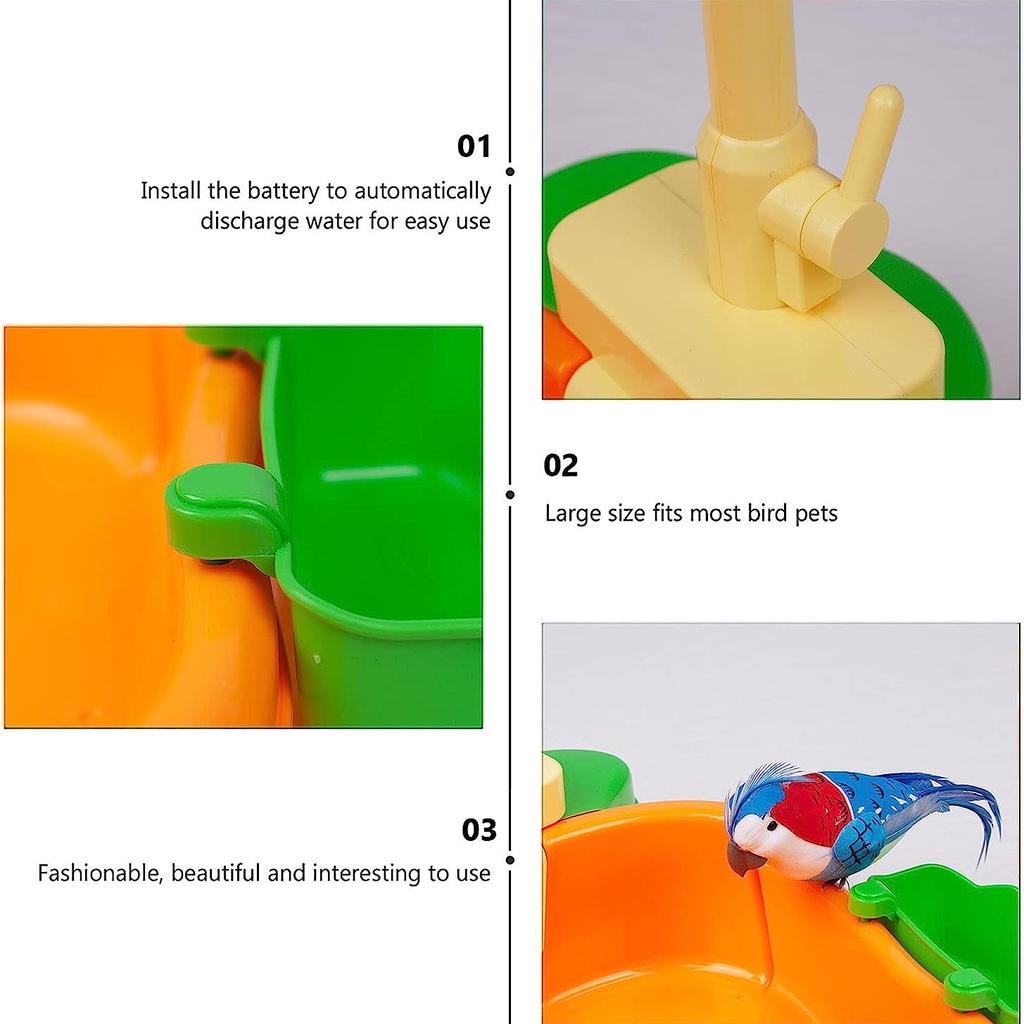 Doccia Automatica Pappagallo Vaschetta Bagnetto Uccelli Domestici Gabbia Vasca Bagnetto Pappagallo Ciotola Doccia Pappagallo Accessori Uccelli Giocattolo Pappagallo Vasca Bagno Uccelli