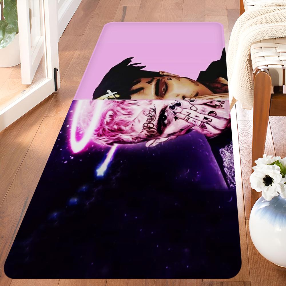 Rapper Lil P-Peep Fußmatte Rechteckig Rutschfest Zuhause Weich Badematte Vordertür Innen Außen Matte Hoteldekor Matte