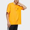 Adidas Neo Game Letter Pattern Sports T-Shirt Unisex Tops Orange Yellow HC9749