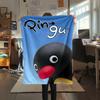 1 Stück PINGU Aufdruck Flanelldecke, Hohe Qualität für alle Jahreszeiten, Heimdekoration, Wärme und Komfort, Perfekt für Weihnachtsgeschenke