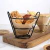 French Fries Stand Cone Basket Fry Holder with Dip Dishe Cone Snack Fried Chicken Display Rack Food Shelves Bowl Kitchen Tools