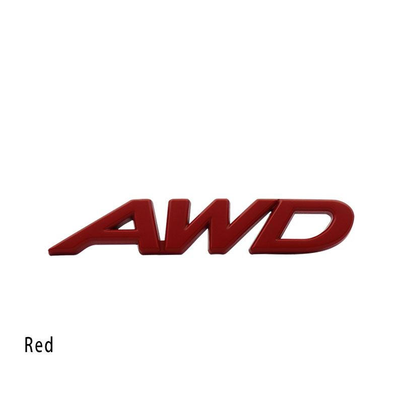 

3D AWD для крыла багажника Название Наклейка Эмблема Значок Стикер red