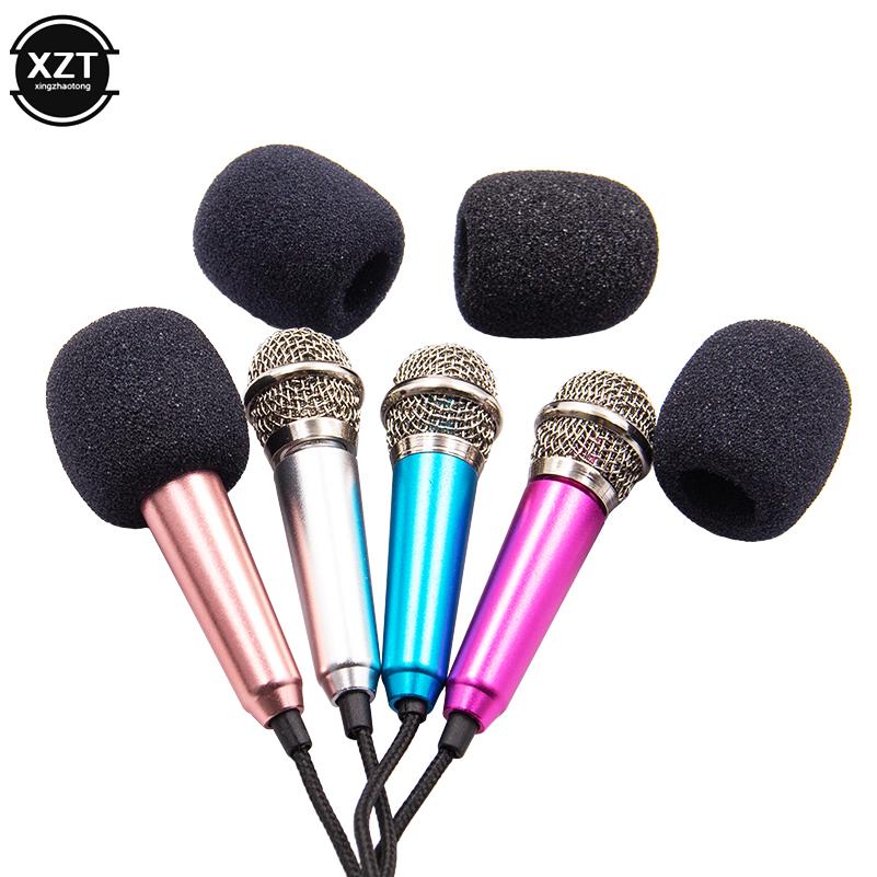 Mini Portable 3.5mm Stereo Studio Mic KTV Karaoke Microphone For Smart Phone Laptop PC Desktop Handheld Audio Microphone