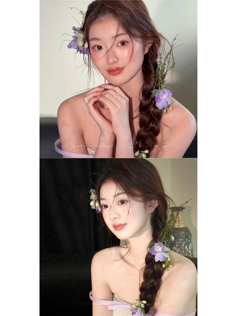 Super Fairy Purple Phalaenopsis Hair Clip for Updo or Bridal Accessories