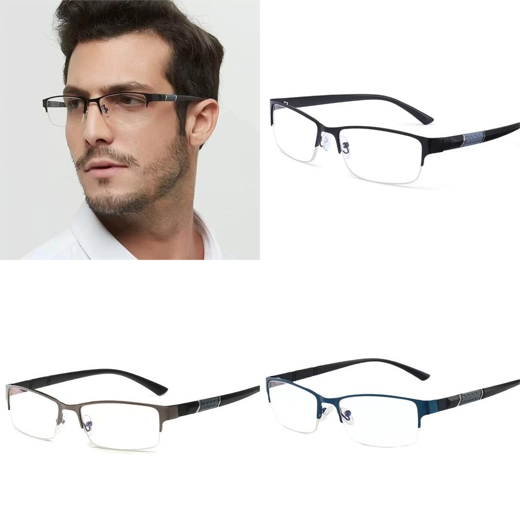 Trend Reading Glasses Reading Glasses Men and Women High Quality Half Frame Diopters Business Office Men Reading Glasses