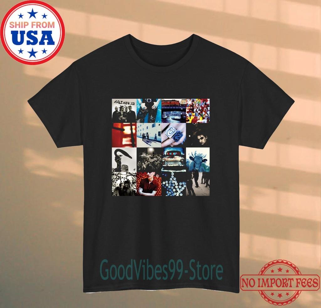 U2 Achtung Baby Uomo Nero Taglia S-5XL