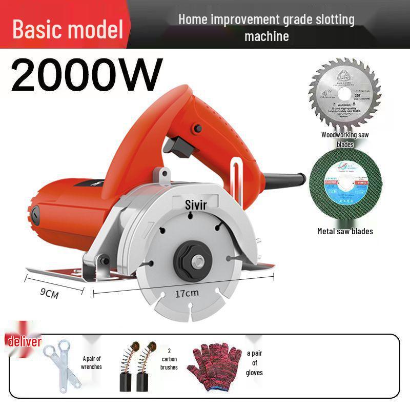 Compact Multifunction Chainsaw: High-Power Tile Groove & Wood/Marble Cutter