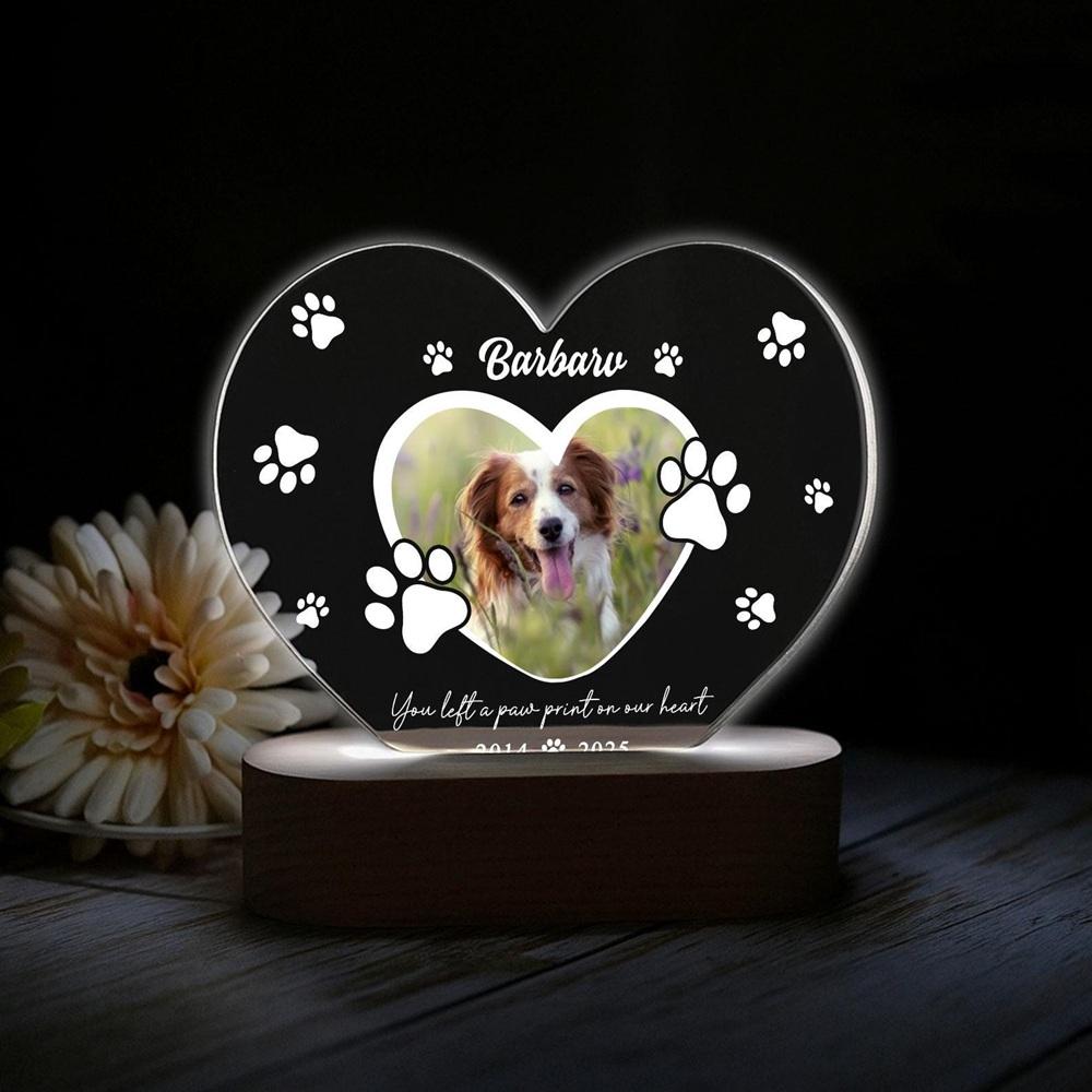 Personalized Pet Loss Gift Custom Dog Photo Card Commemorative Keepsake Unique Tribute With Custom Photo Pet Cat Dog Memorial