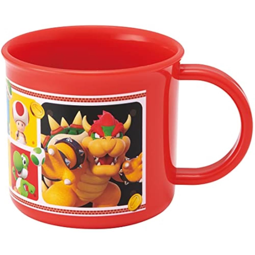 Skater (Skater) Cup, Kids, Plastic Lunch Box, 200ml, Dishwasher Safe, Made in Japan, Super Mario ...