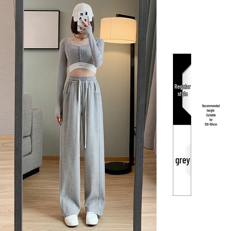 

Women s High Waist Fleece-Lined Wide-Leg Sweatpants for Spring, Autumn, & Winter 2026 XL