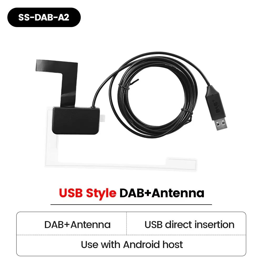 DAB/DAB+ Car Radio Head Unit Aerial Antenna Windshield Mounting SMB SMA Plug Reception Europe GPS Signal Receiver USB All-in-one