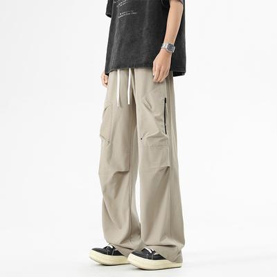Working Pants for Men's New Spring and Autumn Loose Straight Straight Pants High Street Charge Trousers