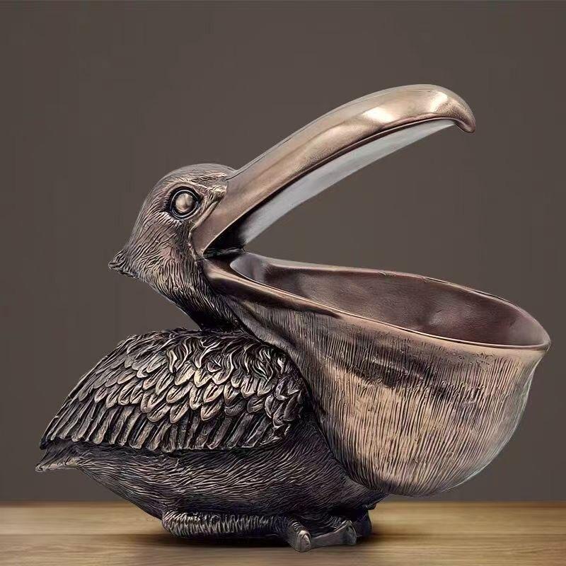 European Big Mouth Resin Birds Crafts Home Furnishings Decoration Jewelry Key Cellphone Storage Box Livingroom Desktop Ornaments