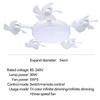Modern E27 LED Ceiling Fan Light Remote Control Foldable Multi Head Invisible Fan Lamp 3 Speed Dimmable Low Noise Indoor
