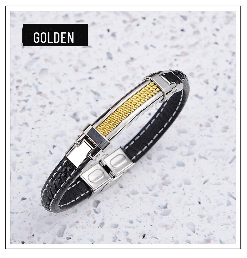 Men’s Luxury Stainless Steel & Microfiber Braided Bracelet
