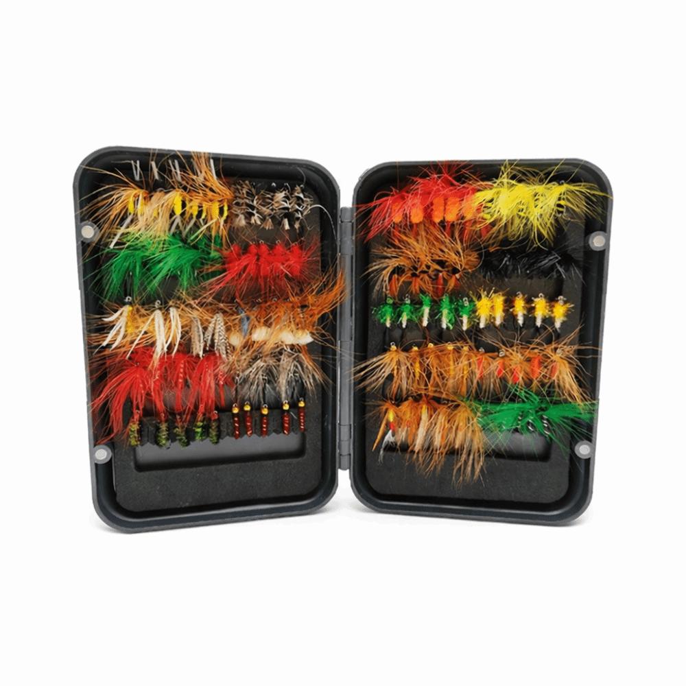 100PCS Handmade Fly Fishing Kit Lightweight Fly Fishing Lures Fly Fishing Flies Kit  Trout Fishing