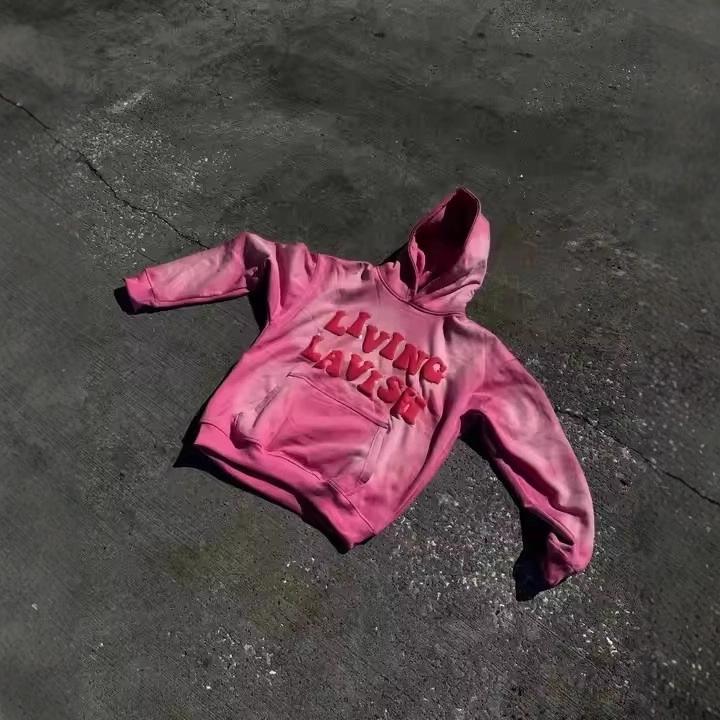 Y2K American Street Hoodie Casual Sweater Letter Printed Jacket Trendy Guard