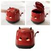 Press Lid Design Desktop Trash Can With Odor Locking Function Devil Shape Waste Container For Home Office Bedroom Decors