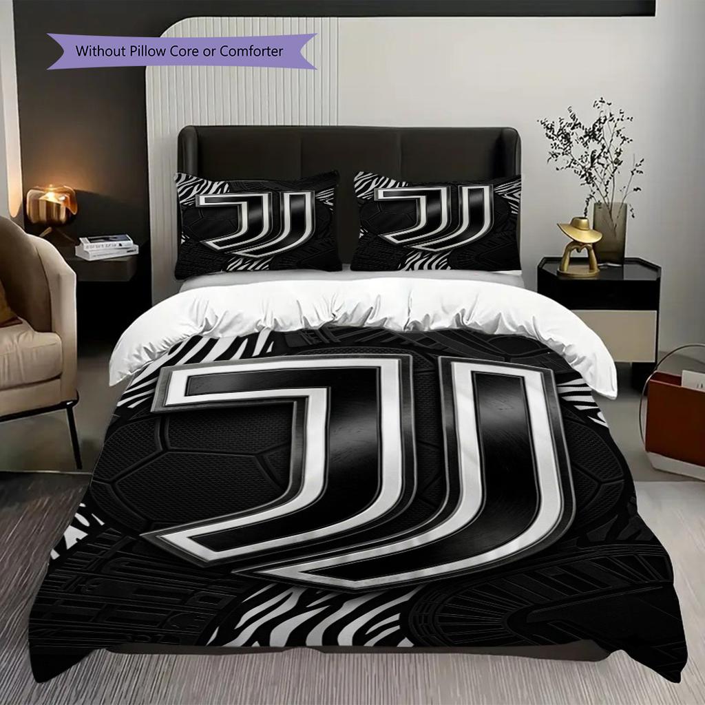 Juventus Football Glory Bedding (1 * duvet cover + 2 * pillowcase, without core) Soft and comfortable Duvet cover and pillowcase Bedding set Bedding