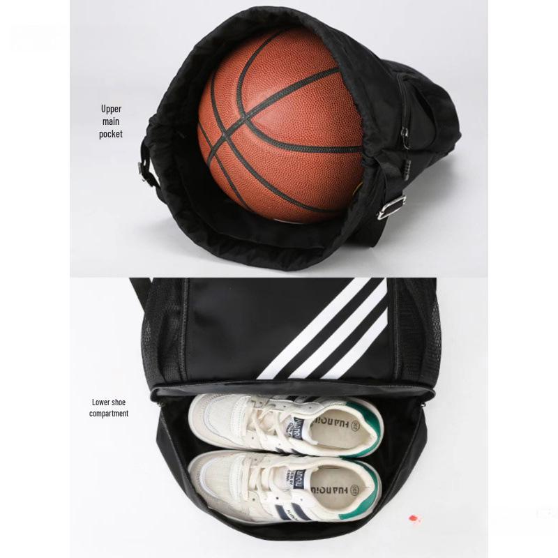 Leichter Rucksack mit Kordelzug und großem Fassungsvermögen für Schwimmen, Reisen oder Sport mit Trocken-/Nassfach