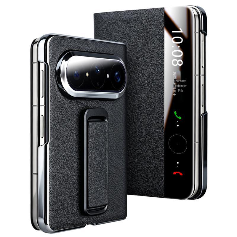 Qiali Leather Foldable Phone Case for Huawei Pura X Max - Ultra-thin, Full Coverage, Anti-drop Flip Cover