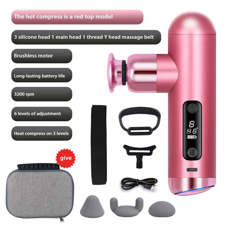 New Massage Gun Brushless Motor Percussion Deep Tissues Electric Handheld Portable Massager Relaxation Relief Body Muscle
