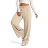 Lässige gefütterte Damen-Sweatpants mit weitem Bein, Kordelzug und Taschen für den Alltag