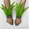 Goth Detachable Feather Wristband Comfortable Feather Wrist Cuffs Harajuku Woman Halloween Costume Shirt Bracelet