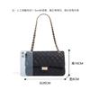 Sac chaîne cuir caviar losanges sac d'aisselle femmes nouveau classique épaule messager sac carré