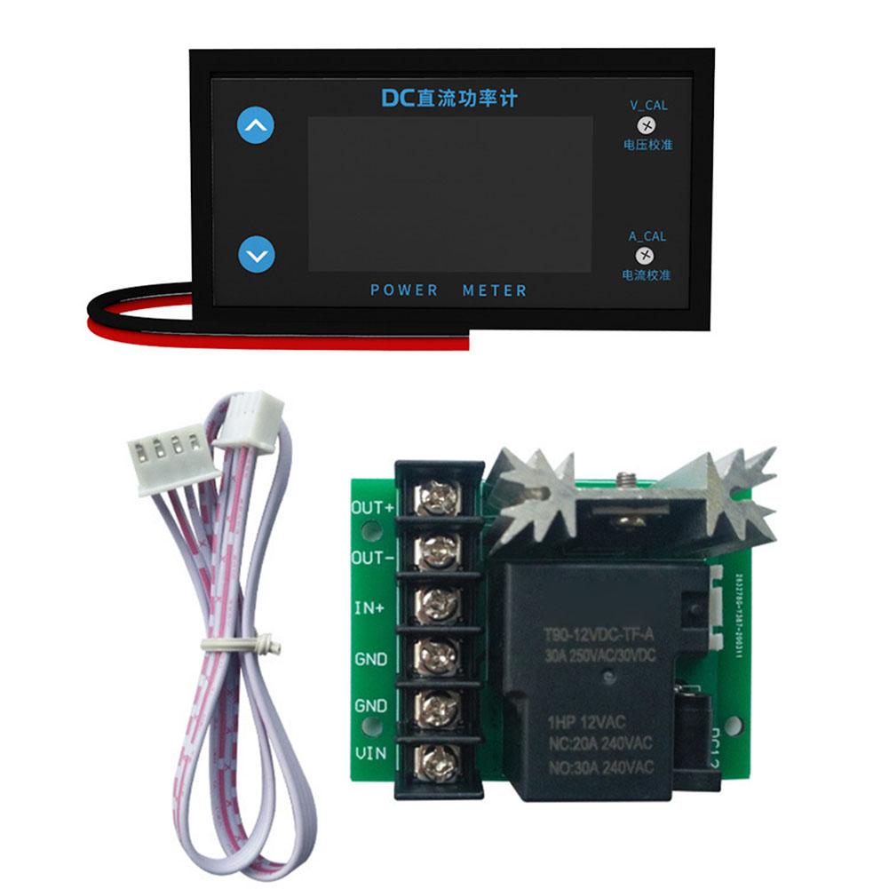 1pc DC8-12V 10A 4-digit LCD Power Meter Voltmeter DC0-500V Digital Current Tester Electrical Instruments