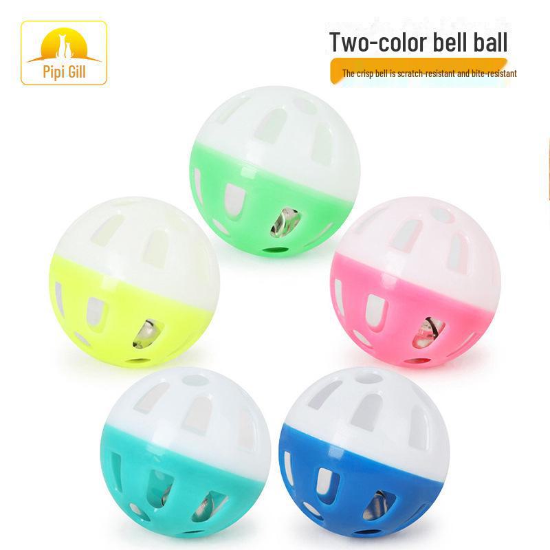 

Colorful 3.8cm Two-Color Bell Ball Pet Toy for Cats and Dogs 3.8cm