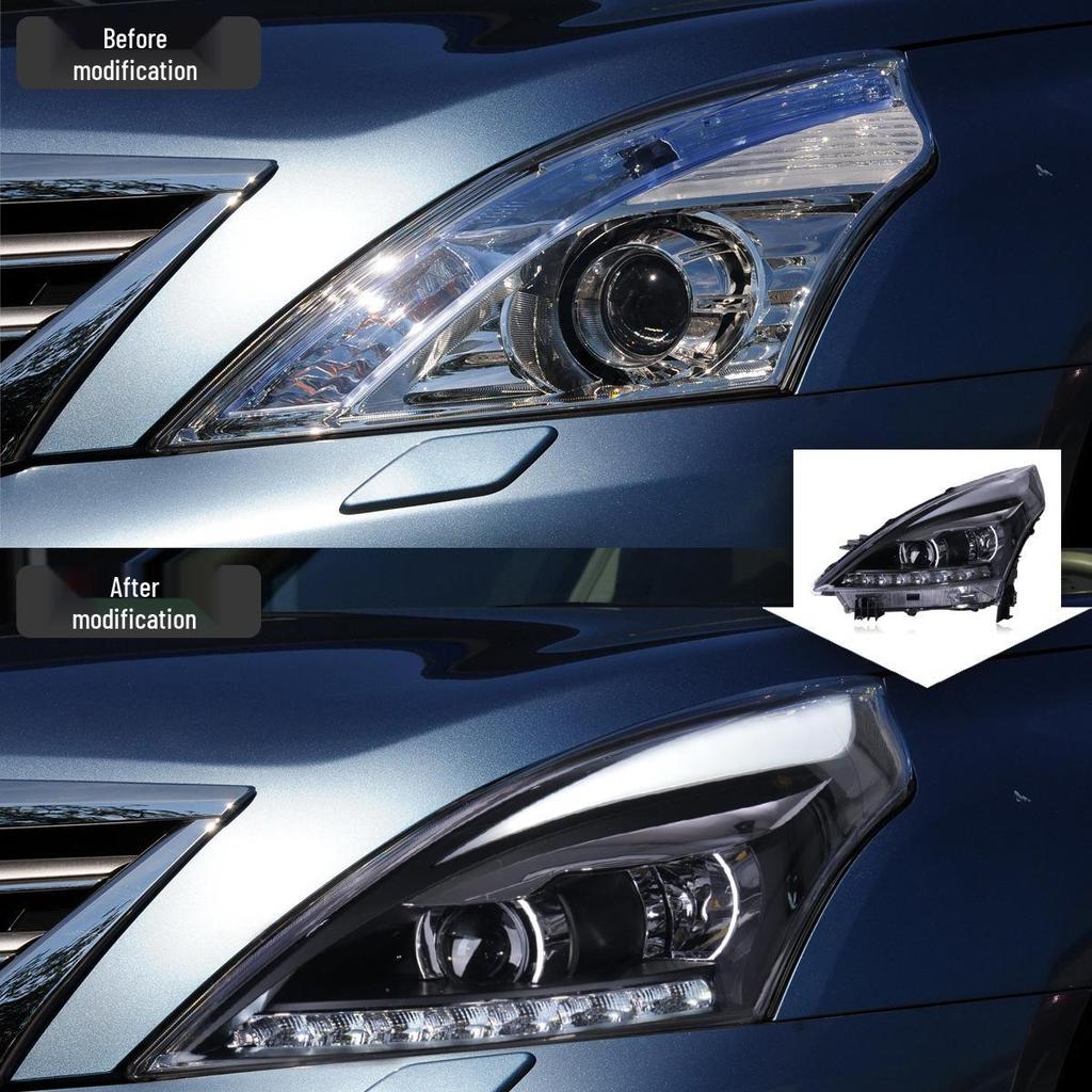 08-12 Nissan Teana LED Projector Headlights with DRL & Turn Signals