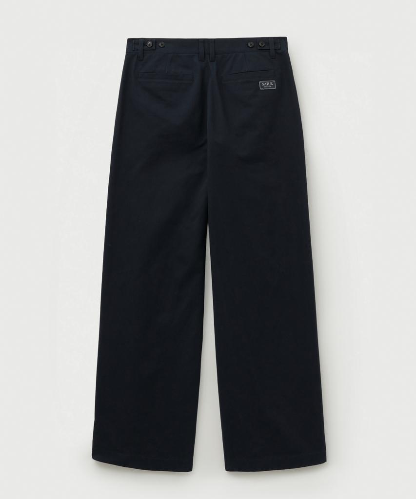 Seteo Relaxed Cotton Chino Pants Dark Navy