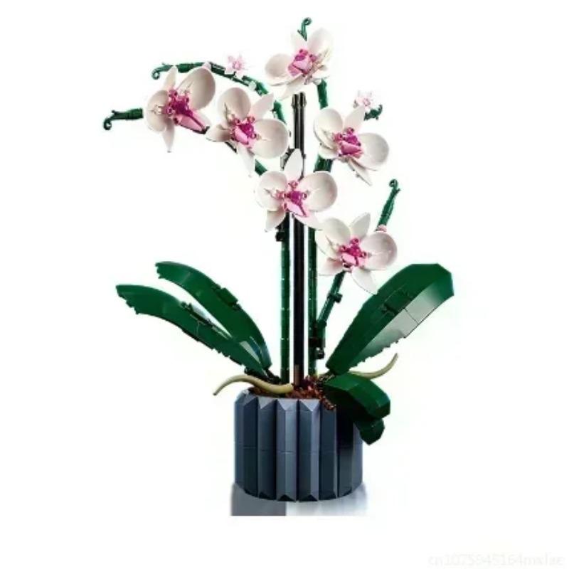 10311 Bausteine Set Mini Modell Orchidee Topf Kreative Blumenstrauß Ideen Zusammengebaute DIY Steine Lernspielzeug für Kinder