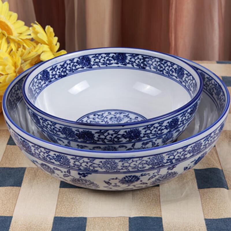 Ciotola da portata in ceramica blu e bianca cinese