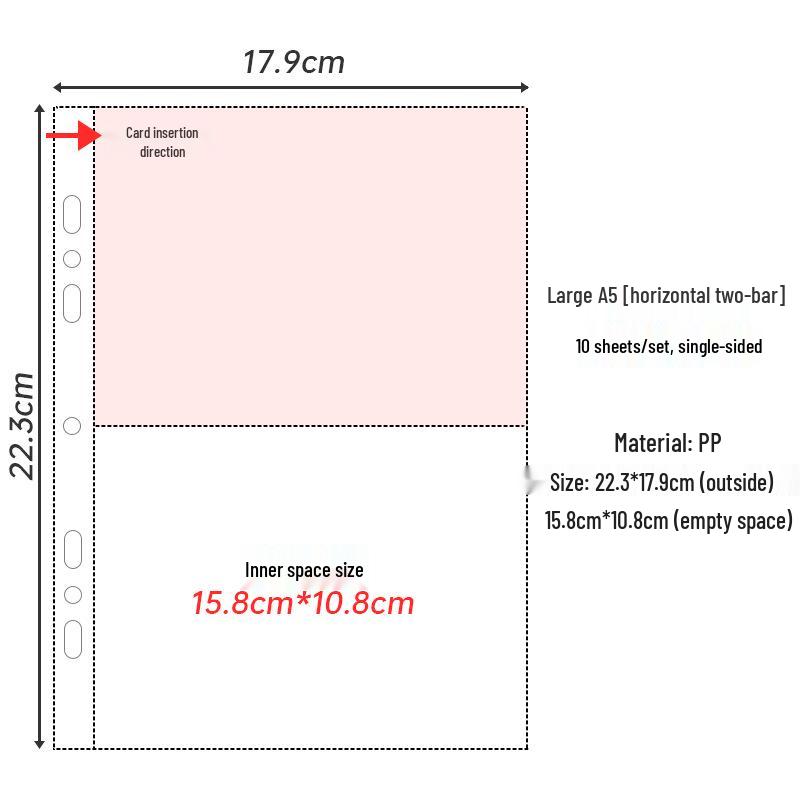 Transparent A4 and A5 Card Album Refills: 4-Pocket, 9-Pocket, 4-Inch Photo Pages