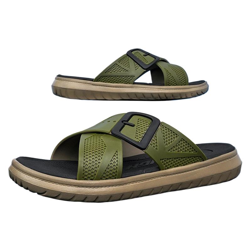 Fashion New Men Summer Slippers Thick Sole House Non Slip Bathroom Shower Slides Outdoor Soft Cloud Fashion Beach Shoe Flip Flop