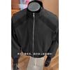 Men Vintage Stand Collar American Style Short Regular Shoulder Flight Baseball Jacket