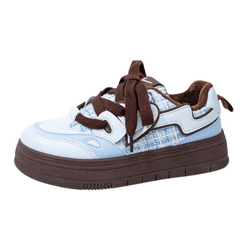 Breathable spring new women s thick baseplate shoes small fresh style student 35